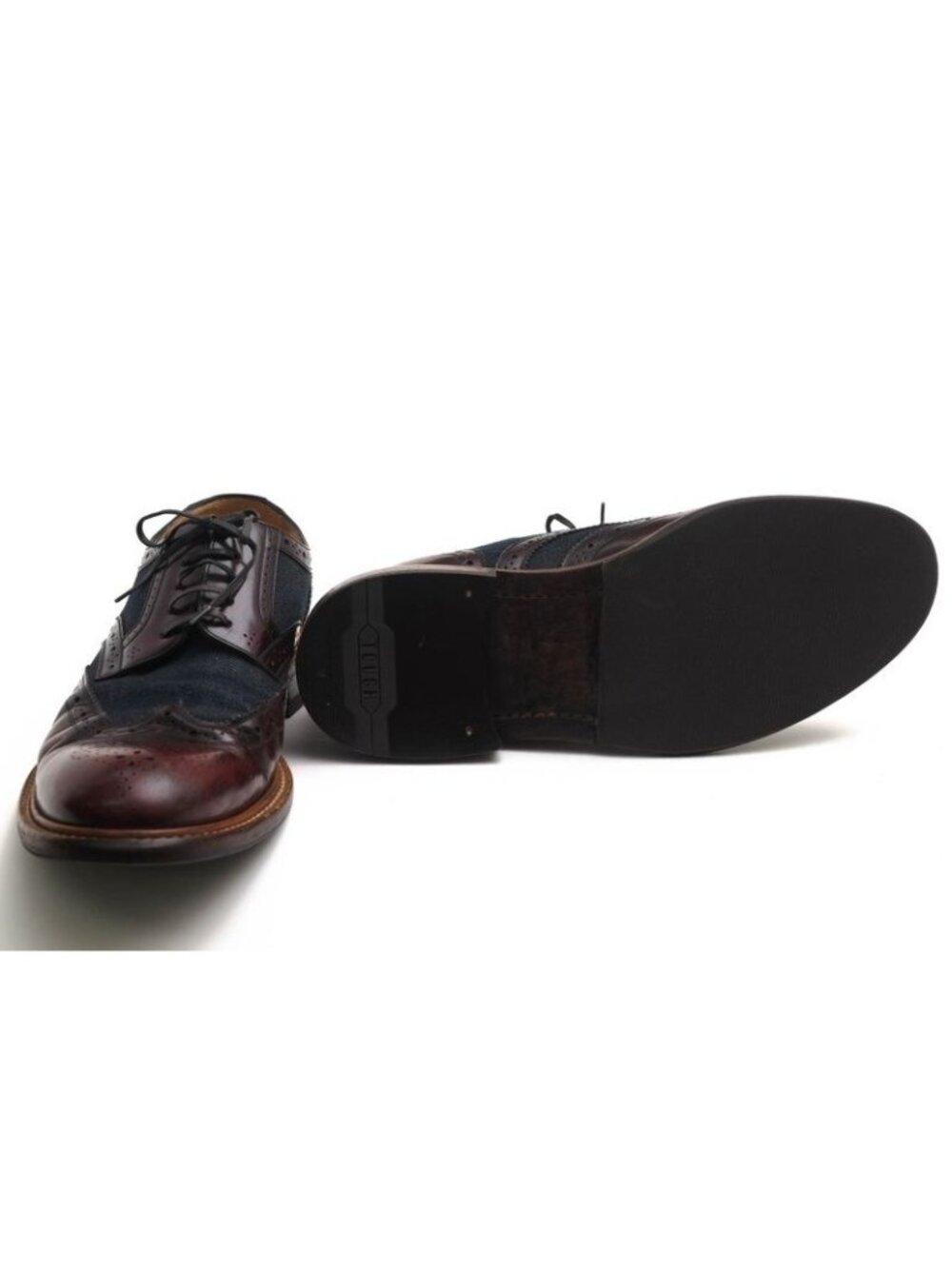 Louis Vuitton Shoes Business Men Cotton Canvas Leather Red Brown - Picture 7 of 8